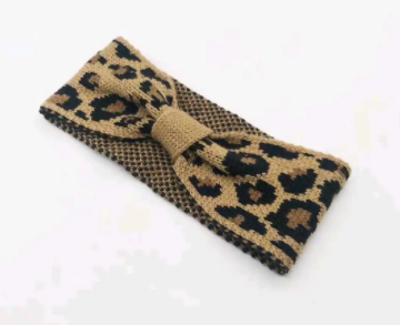 百搭毛线发带纯色头带运动发带头套发带手工抅花制造发带发箍豹纹发带针织毛线晴纶纱详情17