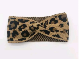 百搭毛线发带纯色头带运动发带头套发带手工抅花制造发带发箍豹纹发带针织毛线晴纶纱详情20