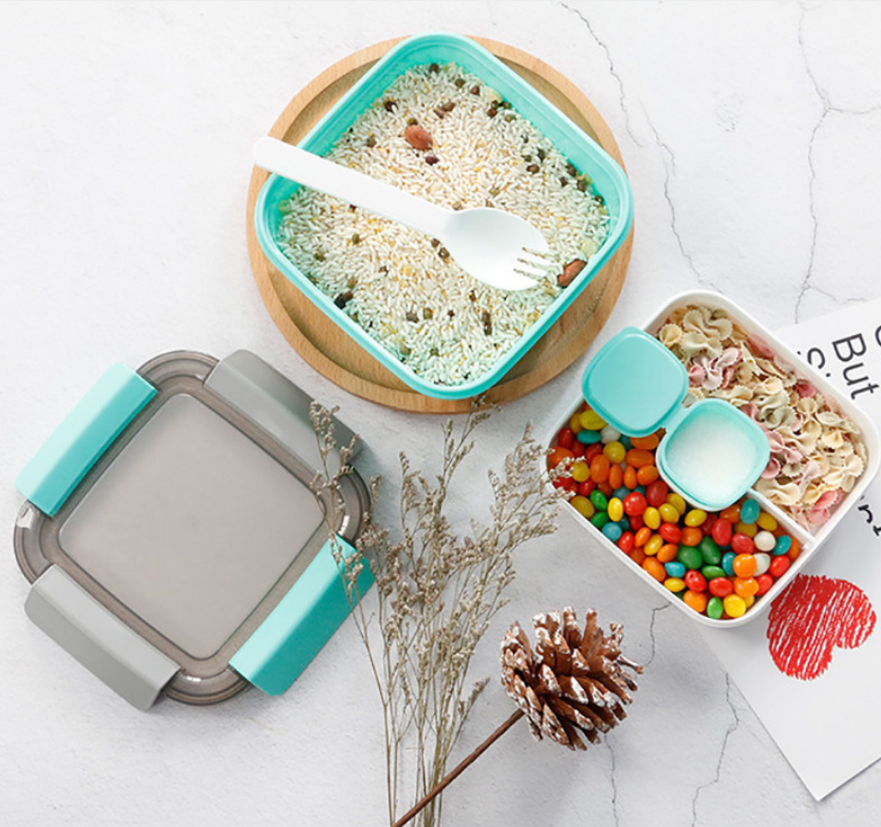 New double compartment sealed bento lunch box