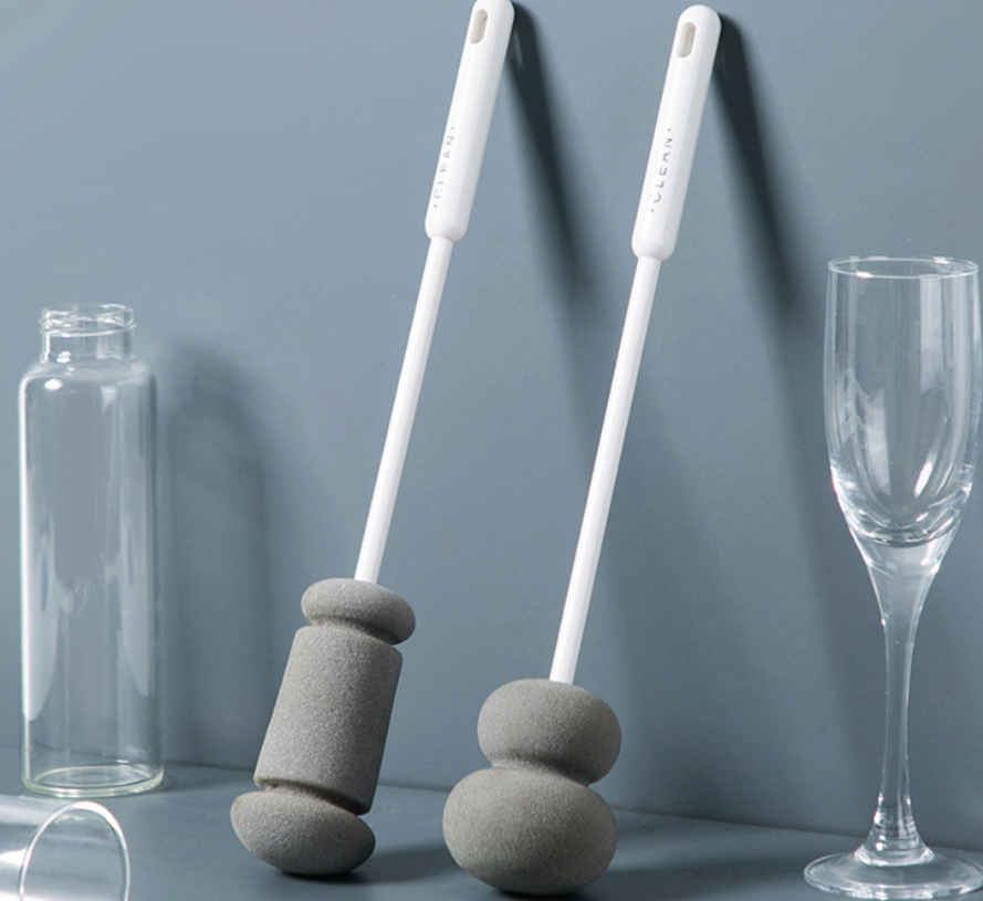 Multifunctional plastic baby bottle brush for household use