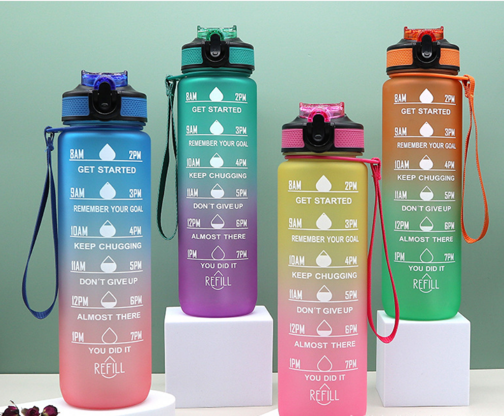 Gradient color creative water bottle