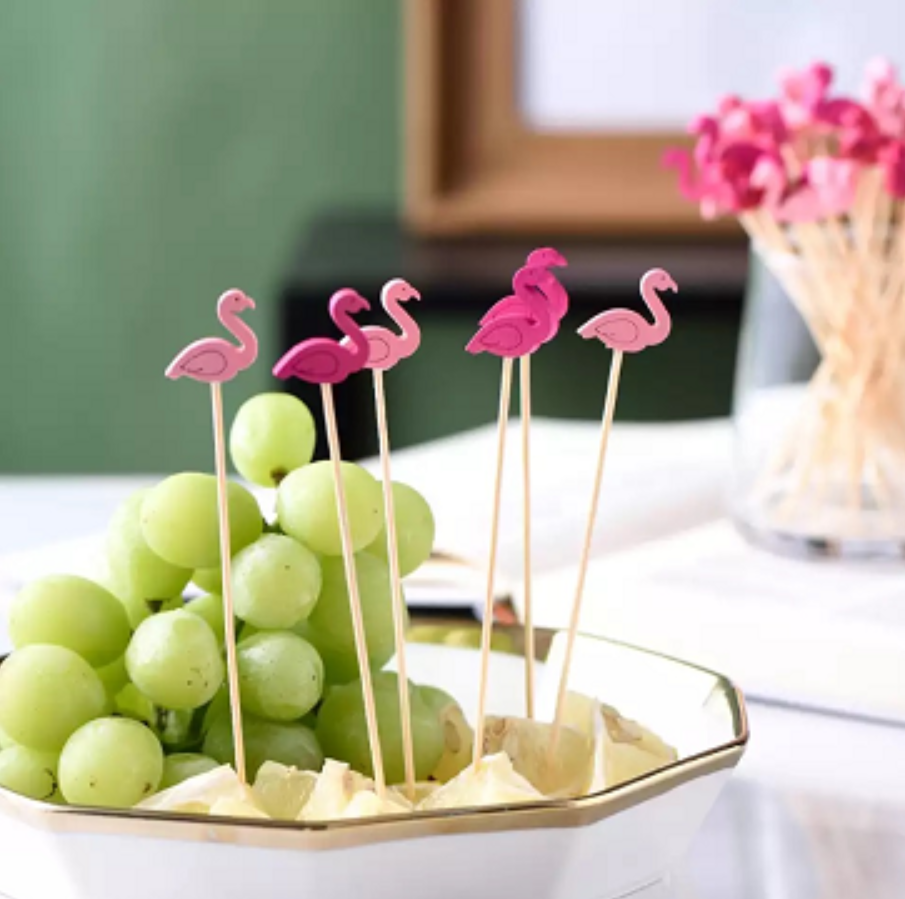 Creative flamingo skewer