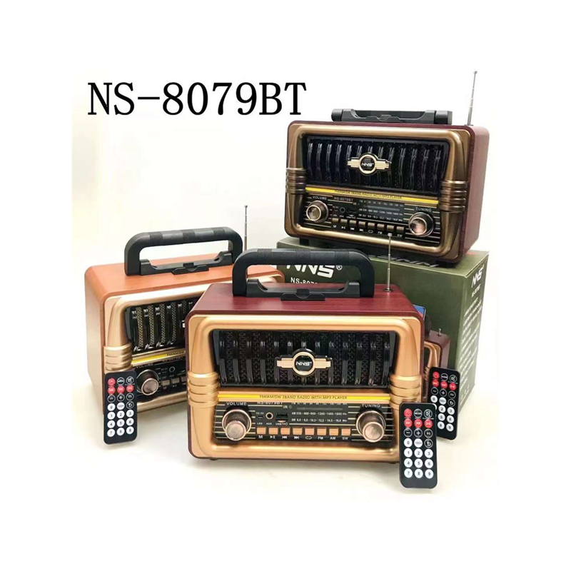 Ns-8079Bt Retro Radio Bluetooth Speaker