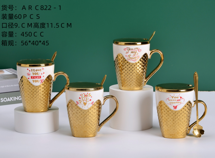 Ceramic Mug Teacup With Handle Hotel Office Meeting Room Creative Water Breakfast Cup Tea Kettle Coffee Cup details Picture