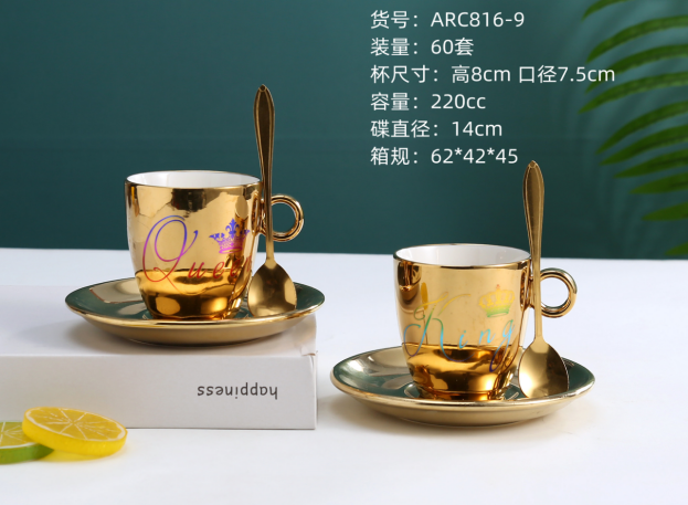 Reflection Cup Mirror Cup 90Ml Italian Espresso Cup European Small Luxury Network Red Exquisite Coffee Cup Ins Wind details Picture