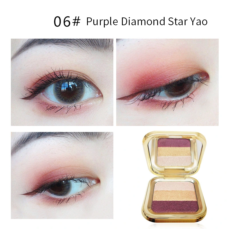 BSIMONE Charm three color eyeshadow Tray portable makeup lasting three-dimensional natural affordable student eyeshadow tray thumbnail