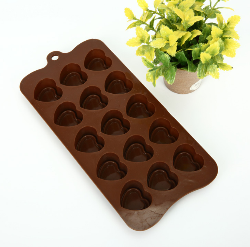 Silicone cake mold 15 hearts with 2 circles Application Scenario