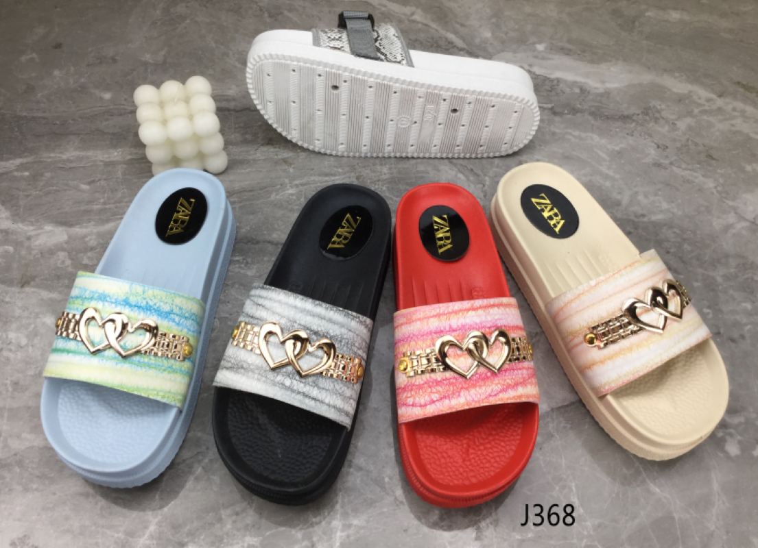 Summer Korean version of the new thick soled one-word slippers women wear beach sandals sandals flat raised sandals women's shoes thumbnail