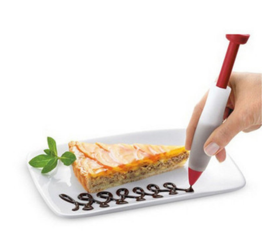 Food grade silicone chocolate squeeze writing pencil