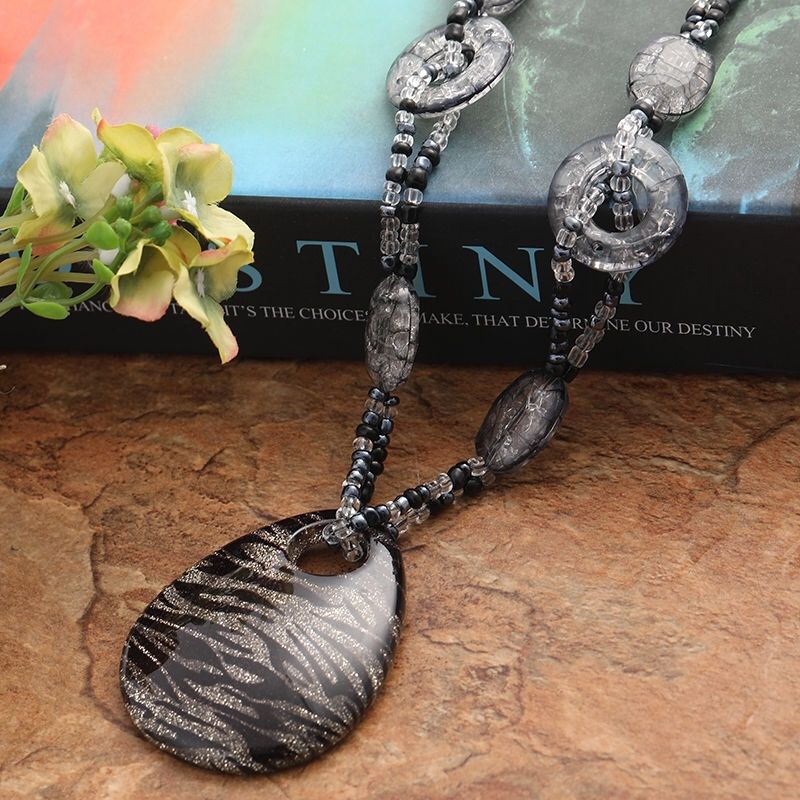 毛衣链韩版松石大象长款毛衣链气质简约百搭秋冬衣服挂件吊坠详情5