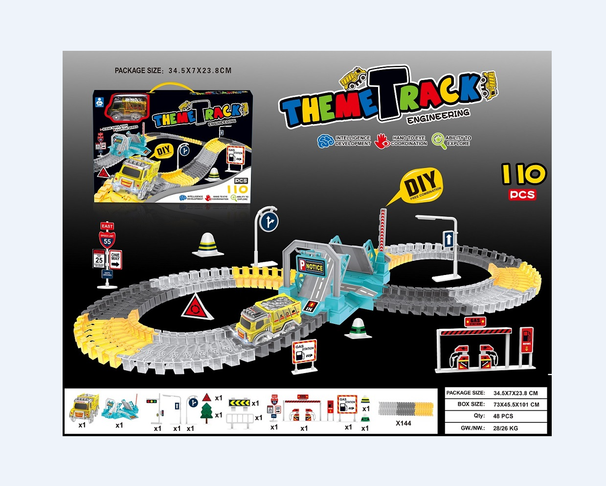 DIY Mountain track car Little Train Adventure Challenge. Electric vehicle track children's toy DY008317/010209/029371 pic 3