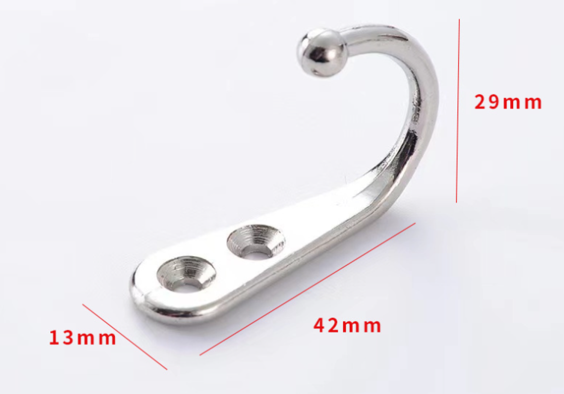 Metal hook fittings stainless alloy antiquated creative single head hook wall hole plate door back hook spot Application Scenario