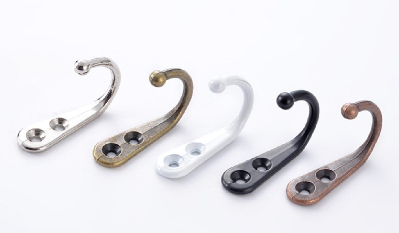 Metal hook fittings stainless alloy antiquated creative single head hook wall hole plate door back hook spot Specification drawing