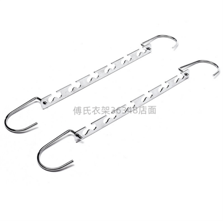 跨境亚马逊魔术五连挂钩挂衣架双挂钩衣服挂衣柜多层挂亚马逊带夹子衣架靴夹袜子被单夹挂丝巾围巾挂钩衣架帽子夹样品夹6层挂钩详情9