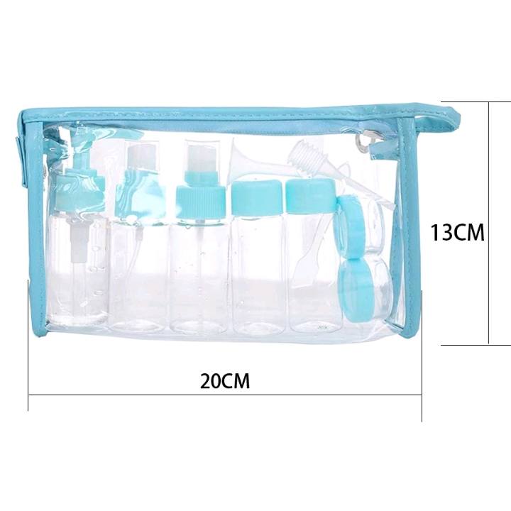 11-piece sample sub-bottle set of bagged spray bottle, lotion bottle, cosmetic travel sub-bottle Specification image