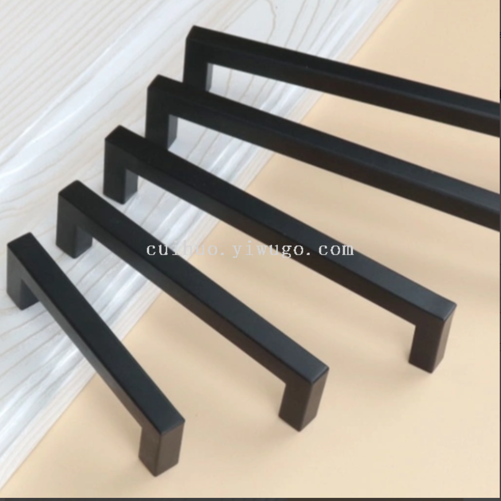Black square handle stainless steel handle furniture small handle fashion drawer handle wooden door handle