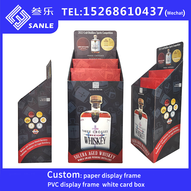 Corrugated paper display shelf supermarket promotion display shelf wine supplies display shelf PDQ thumbnail