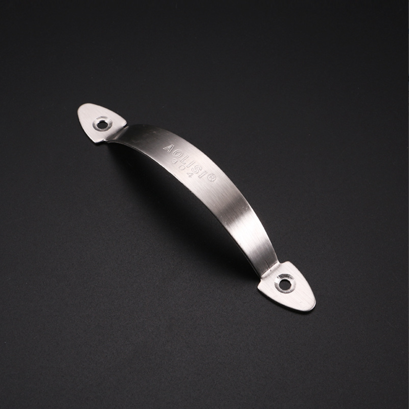 Stainless flat strip handle Flat strip wire drawing steel push and pull closed cabinet door cabinet wardrobe 304 stainless steel