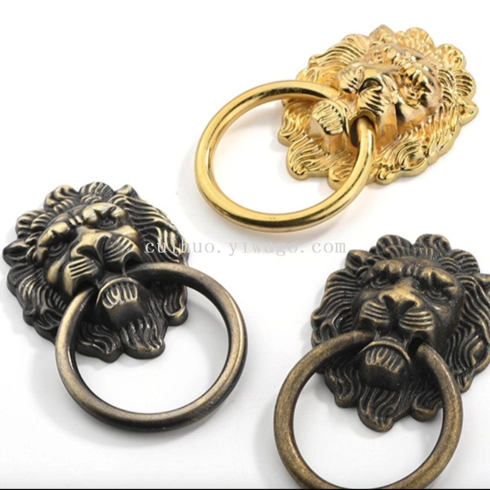 Antique lion head handle zinc alloy handle drawer wine box handle Packaging box handle