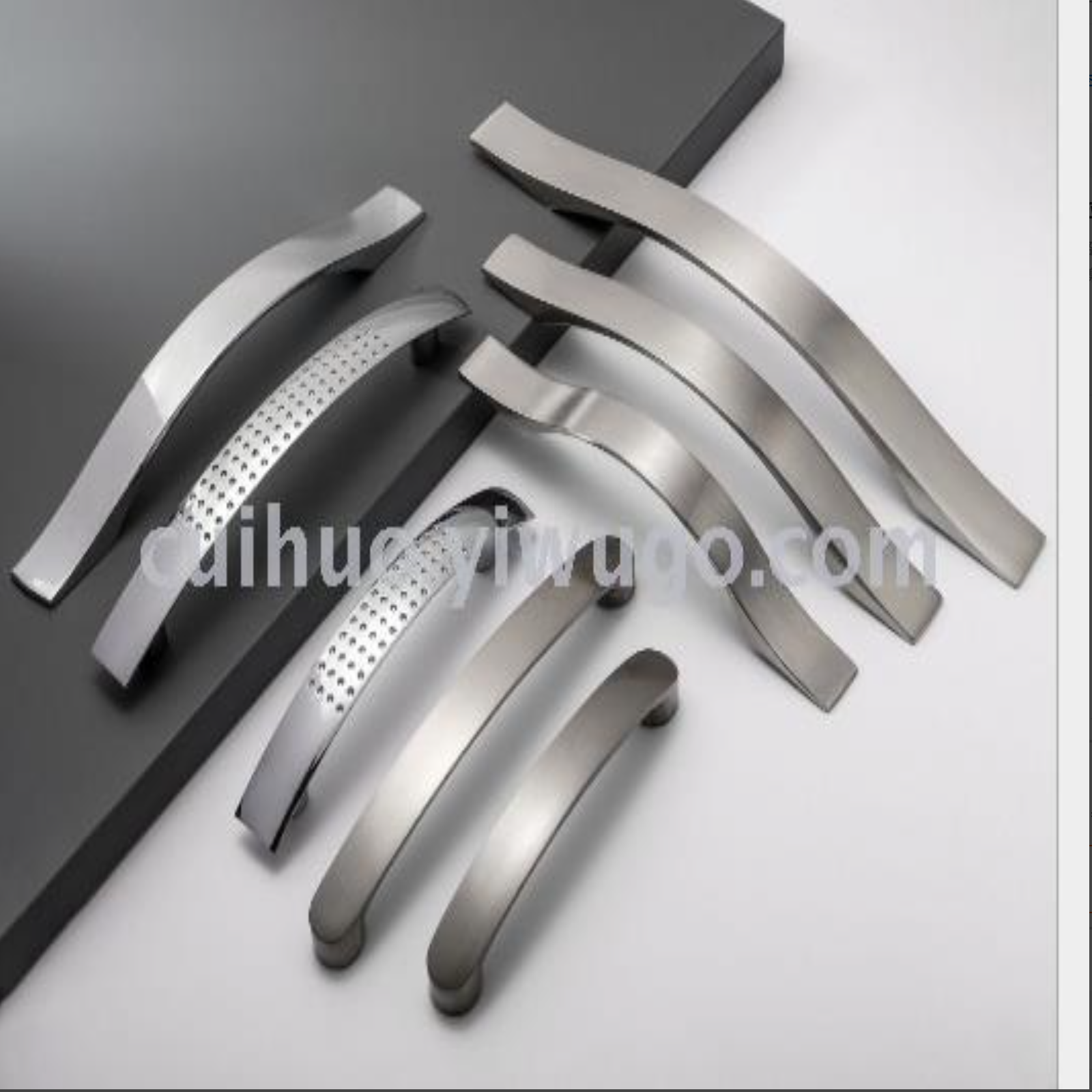Modern simple bright chrome, brushed, nickel brushed cabinet drawer handles aluminum solid handles