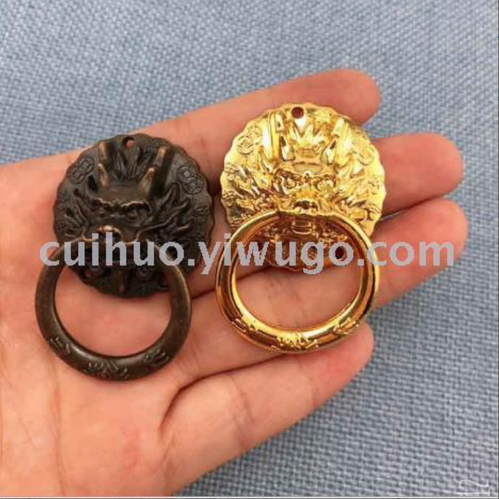 Alloy vintage faucel drawer small handle packaging pull ring wine box handle faucel gold handle