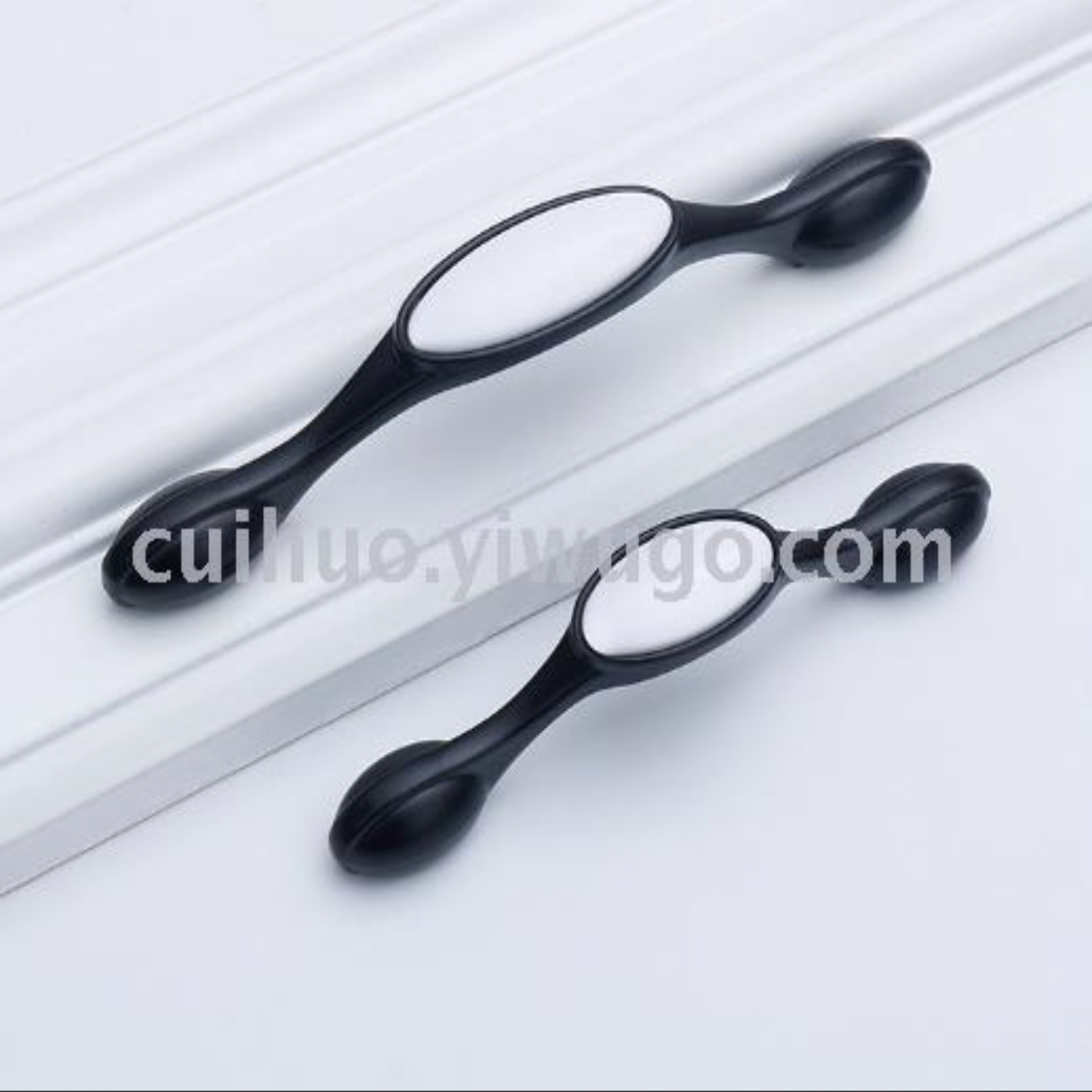European black and white handle Wine cabinet door closet door drawer cabinet door handle aluminum alloy European handle