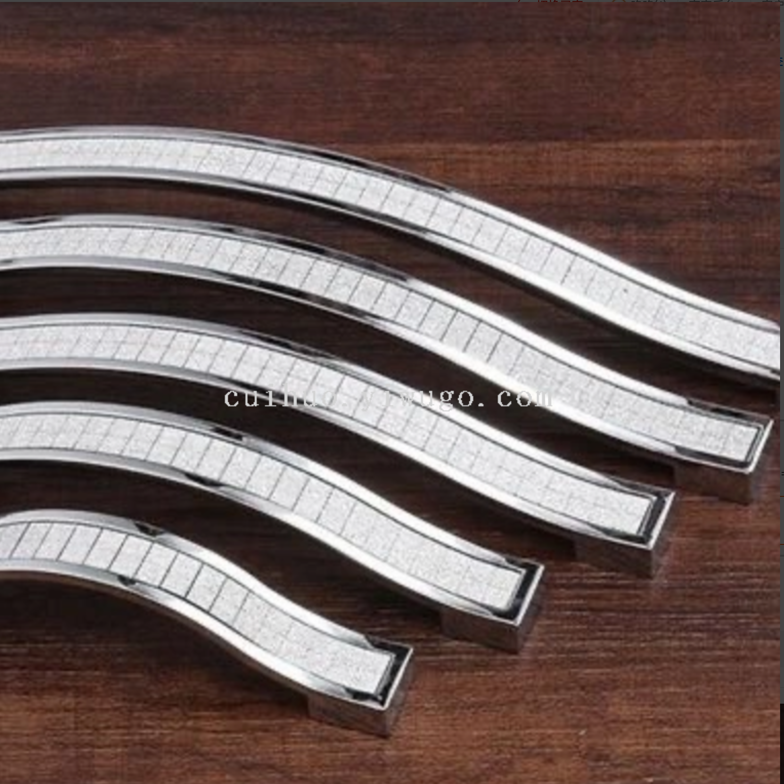 Furniture hardware wardrobe cabinet drawer handle zinc alloy fine flash handle