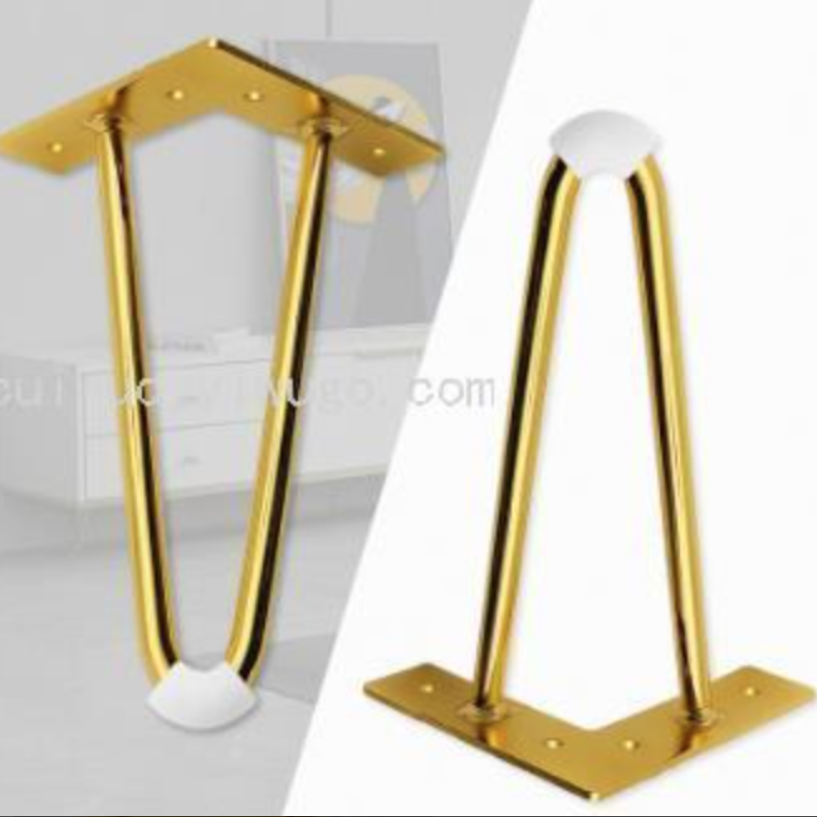 Steel foot V - shaped two - foot furniture foot two - foot iron table foot hardware foot