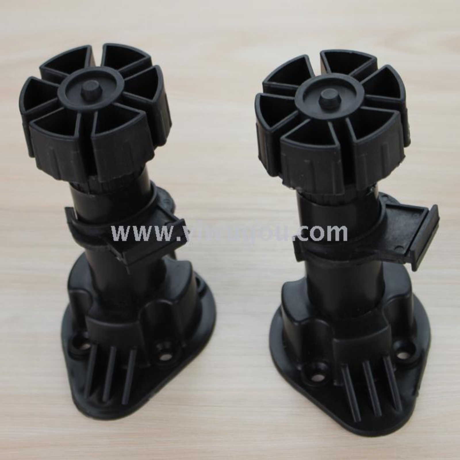 CH-1089 Low price adjustable black plastic cabinet feet Furniture feet Sofa plastic adjustable feet