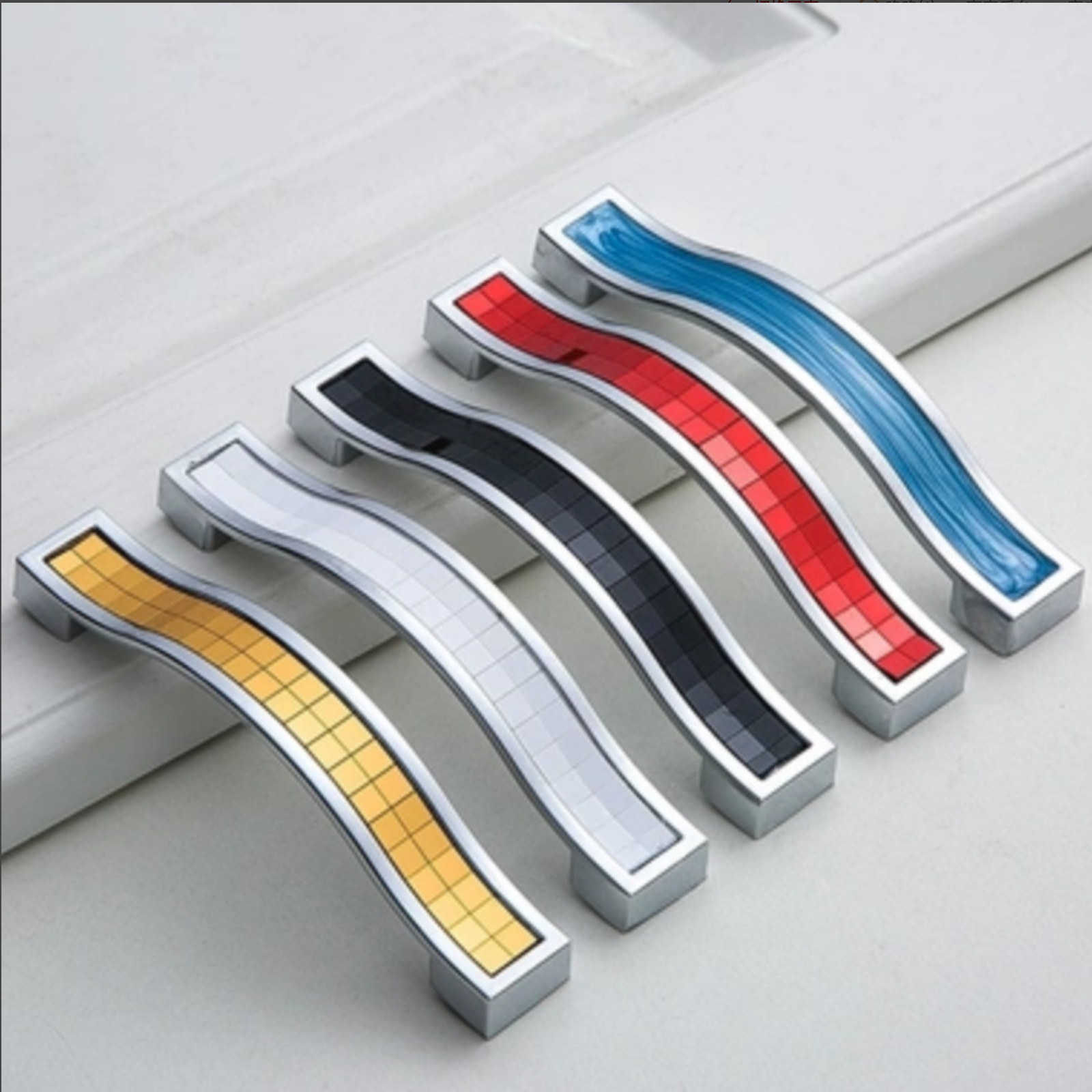 Thickened handle modern simple crystal drawer handle European wardrobe handle