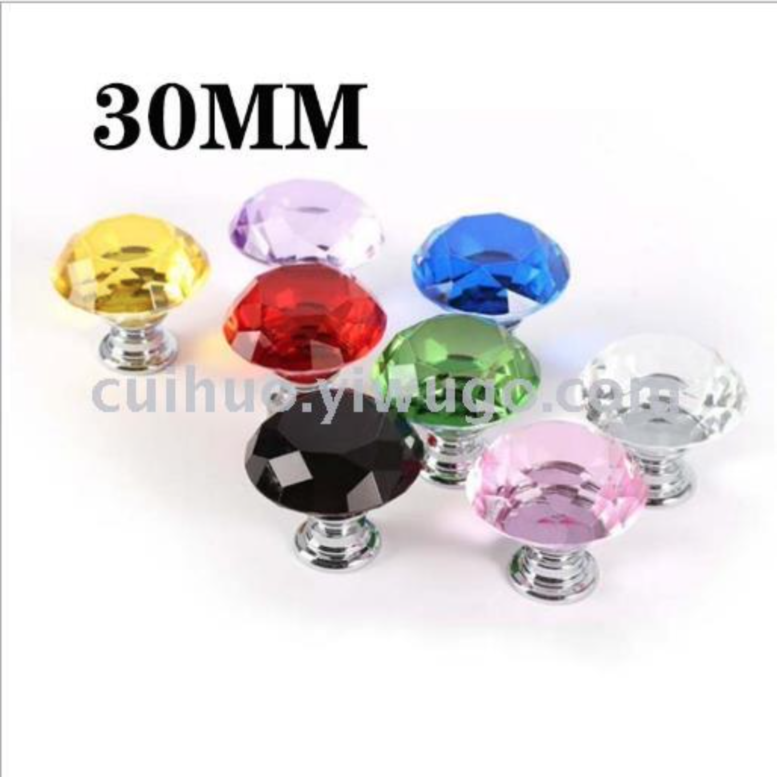 Crystal handle cabinet door American diamond cabinet Wine cabinet closet door single hole drawer handle