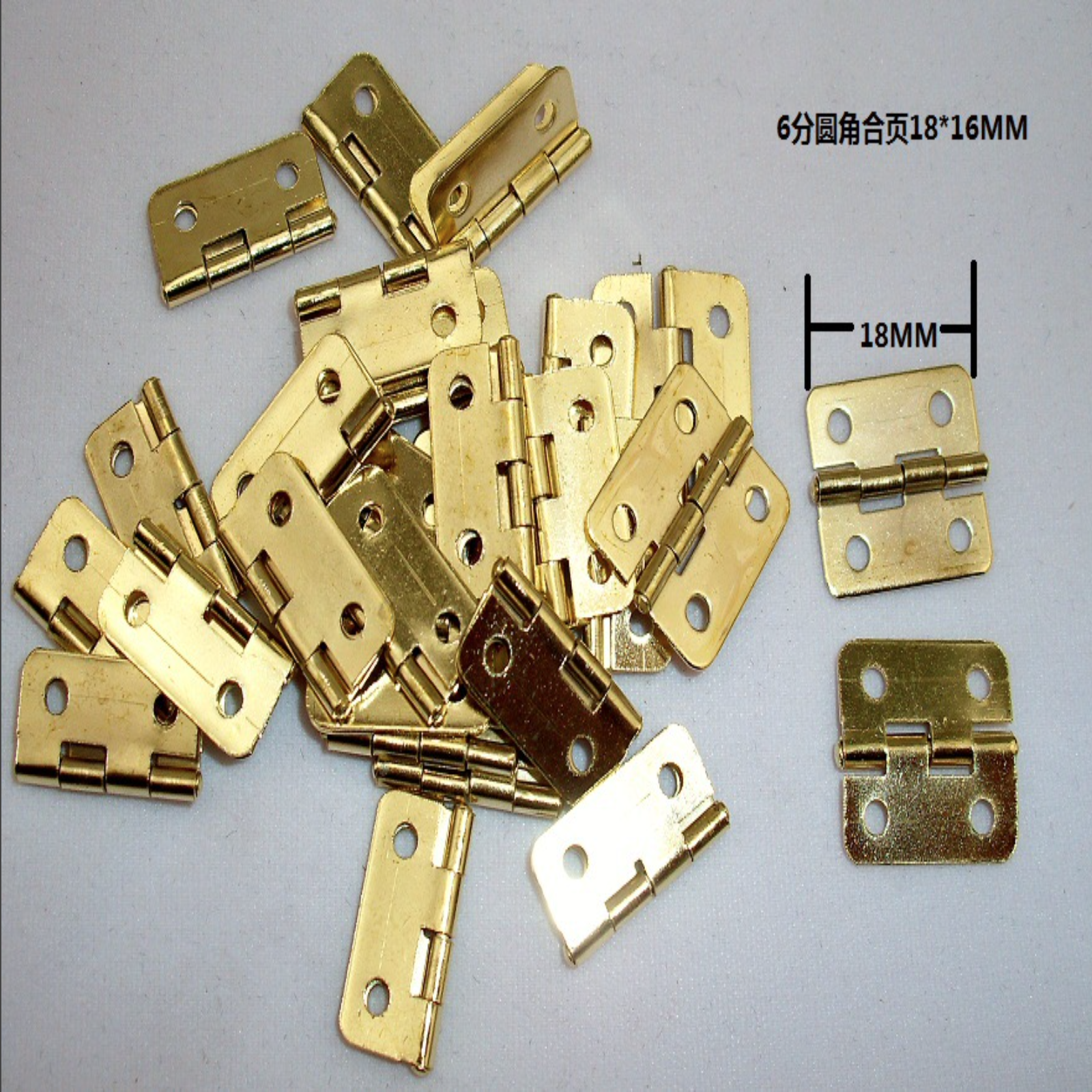 Box accessories small hinge iron hinge wholesale flat hinge 6 mins rounded 18*16MM small hinge
