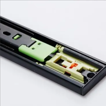 45-wide three-section rebound slide rails side mounted rebound ball thickened track cabinet drawer slide rails
