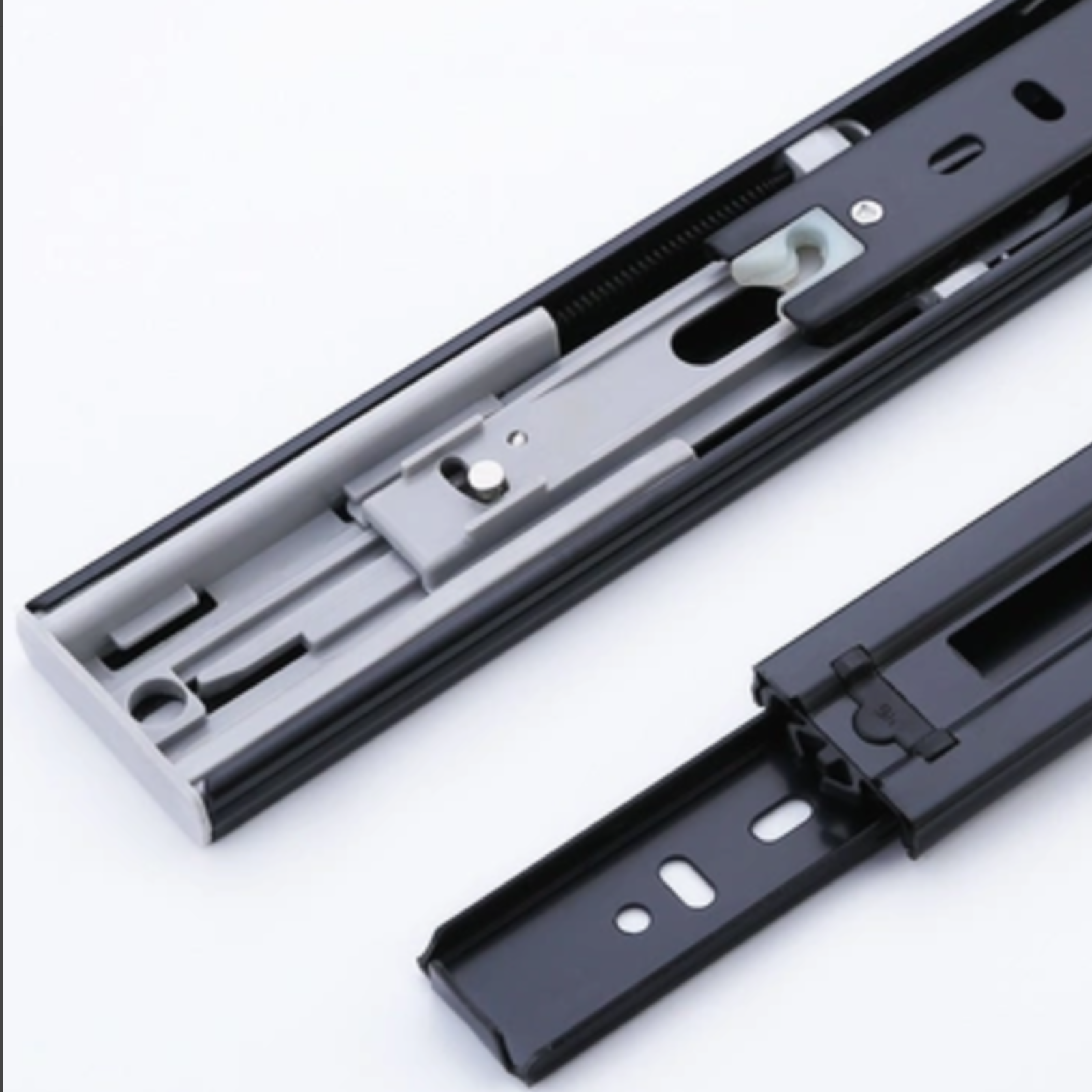 Wholesale cold rolled steel cushion bounce slide home cabinet track hydraulic guide damper drawer three slide rails