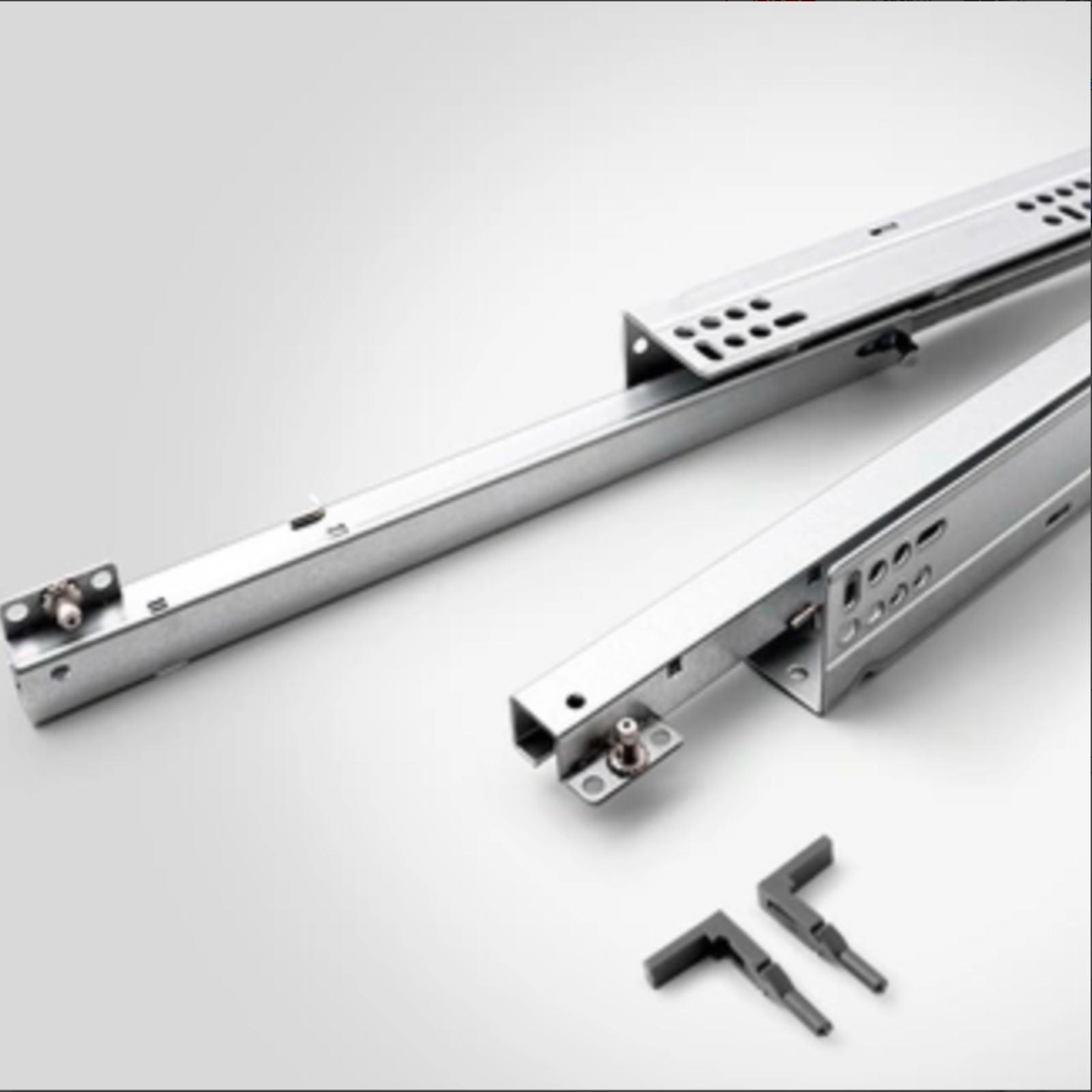 Drawer three hidden slide damping buffer track Computer desk keyboard backing mute and thickened slide rail thumbnail