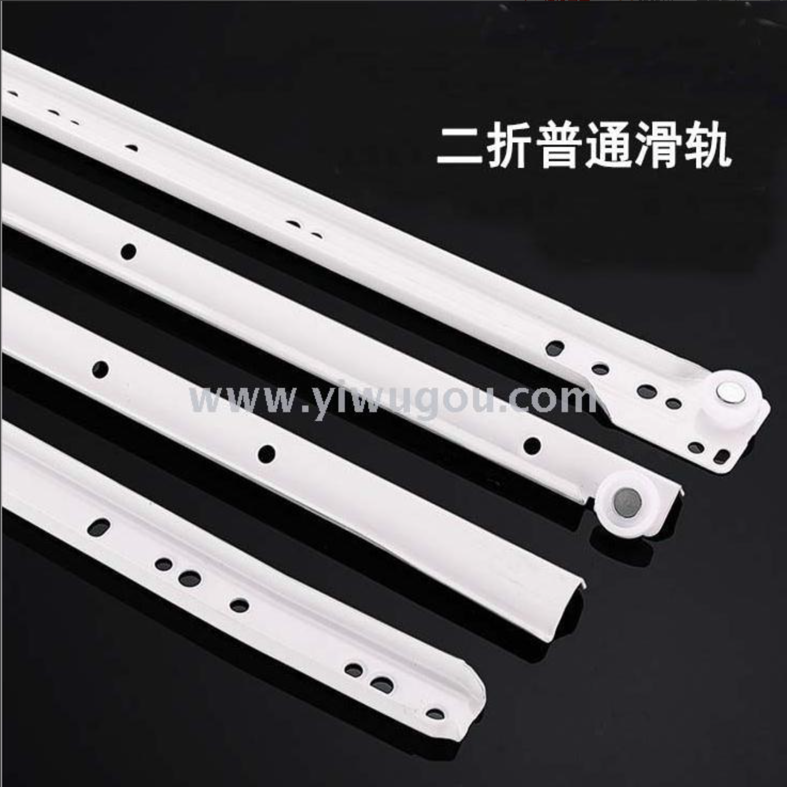 Manufacturer direct powder powder rail slide 1.0 roller slide mute two drawer slide wall cabinet slide