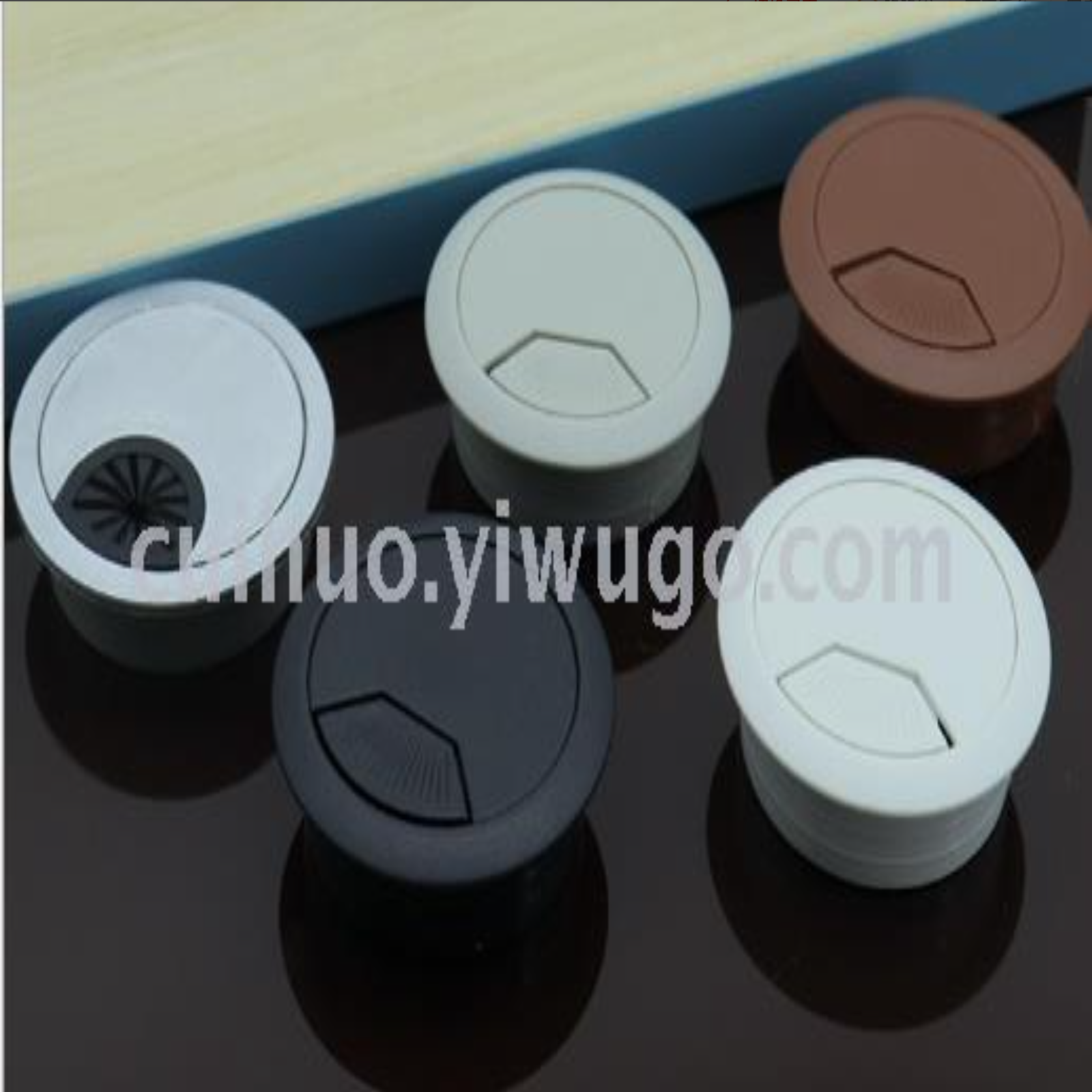 Furniture office desktop cable box thickened ABS plastic 60mm round cable box computer desk cable box cover