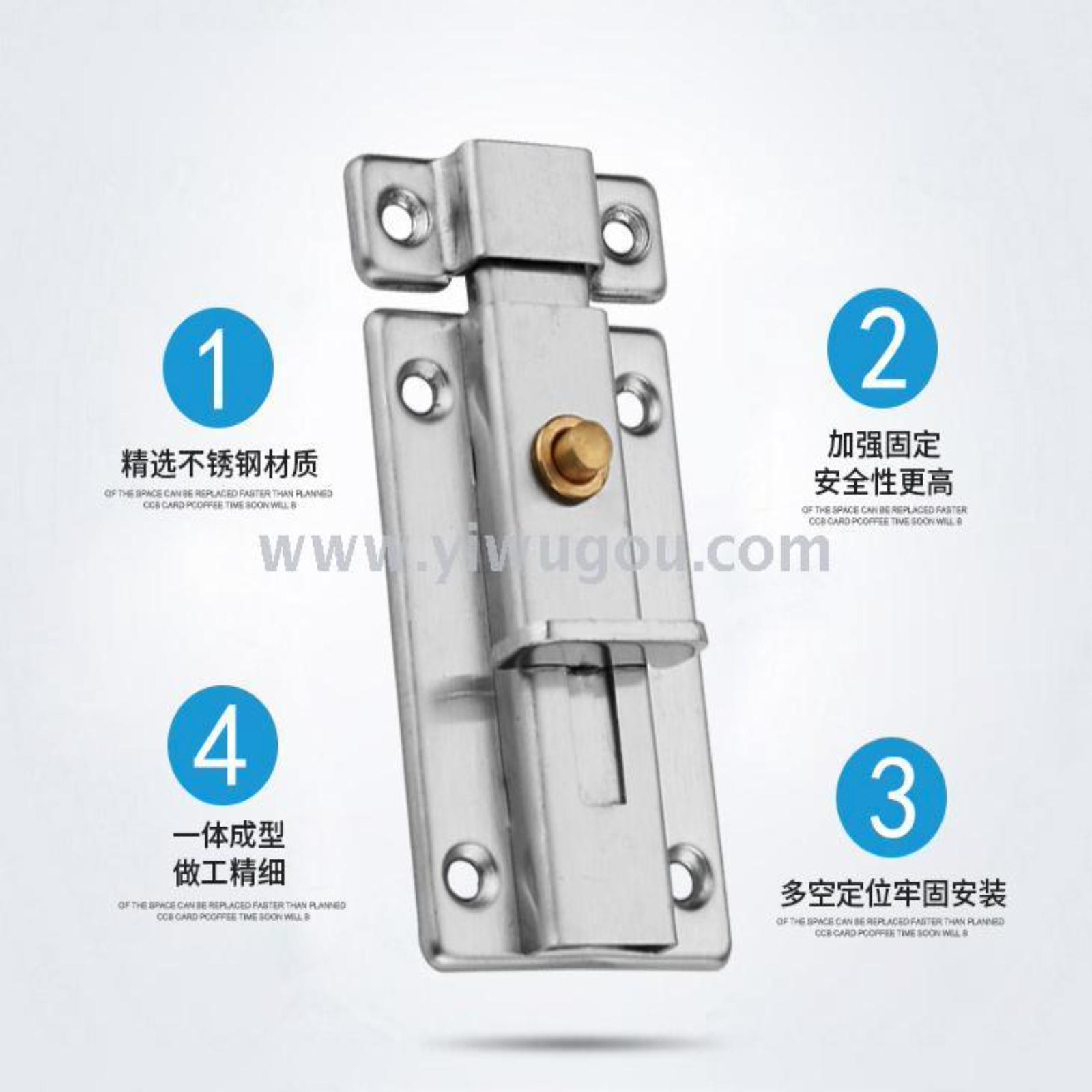 Stainless steel anti-theft latch for home cabinets doors and Windows latch latch for indoor bathroom latch latch latch latch