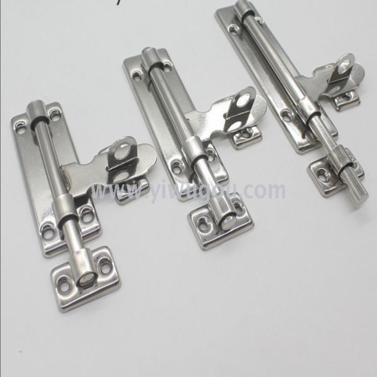 Stainless steel left and right latches open welded anti-theft padlock latches for safety two deadbolts
