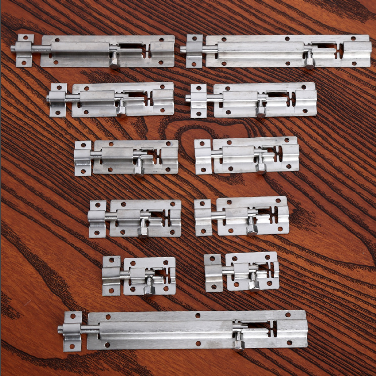 Stainless steel small square latch cabinet hardware Square deadbolt home door and window security anti-theft latch