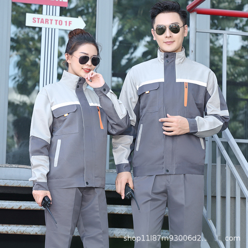 Enterprise work clothes labor protection clothing set workshop workclothes machine repair workclothes sanitation workclothes computer embroidery printing factory clothes Specification drawing