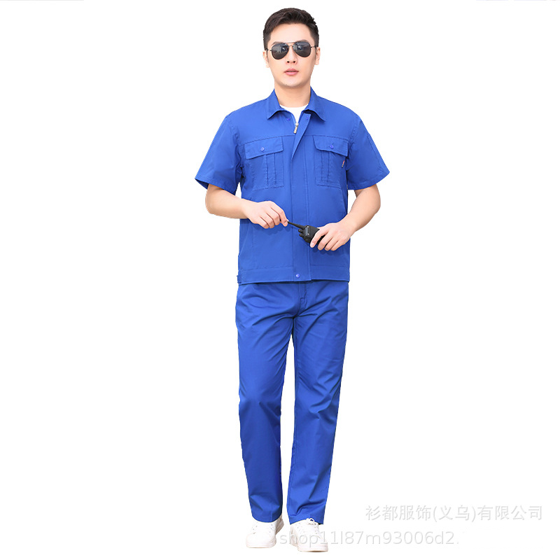 Sanitation work clothes, landscaping, factory service, road maintenance, labor protection, summer clothing, short sleeve construction site, reflective clothing Item Picture