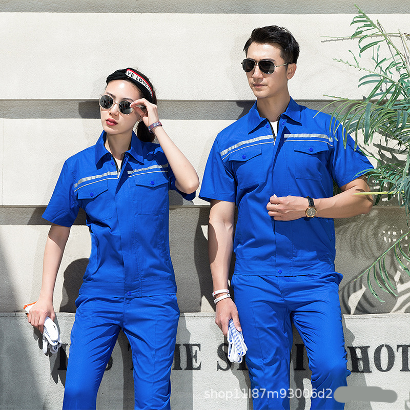 Sanitation work clothes, landscaping, factory service, road maintenance, labor protection, summer clothing, short sleeve construction site, reflective clothing Specification drawing