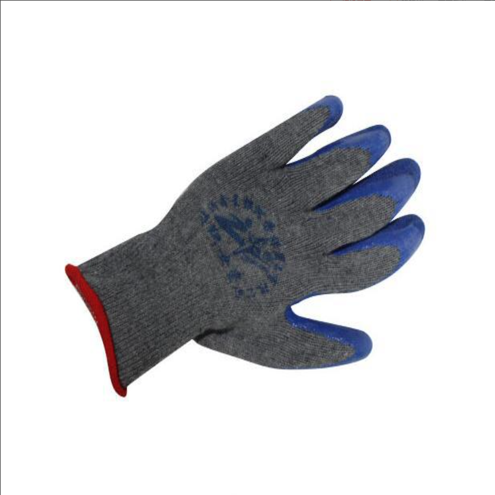 Latex gloves Semi-hanging blue rubber hanging rubber gloves Protective gloves oil-resistant protective gloves wrinkled thread gloves