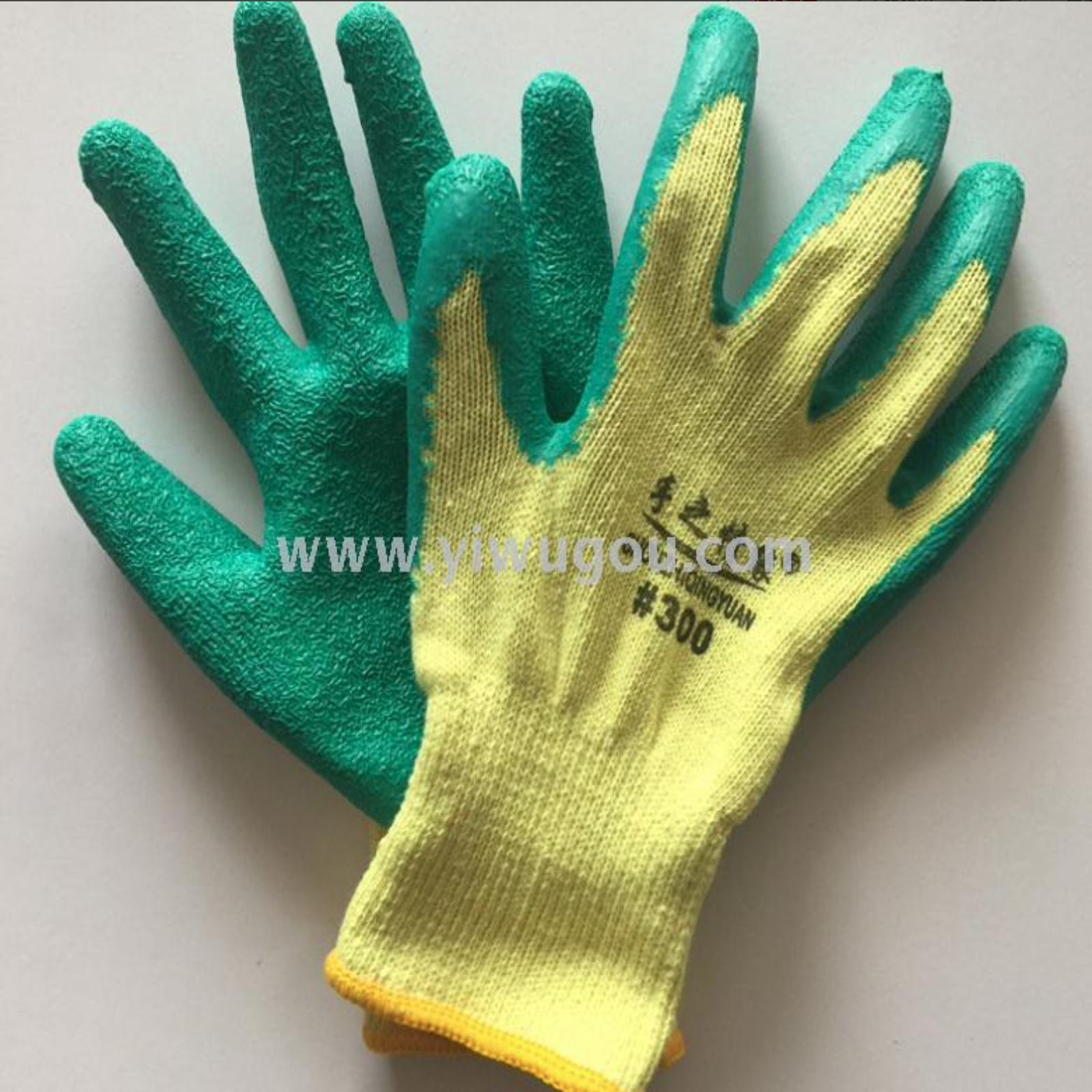 Manufacturers direct cotton yarn hanging rubber dip rubber wrinkle non - slip gloves hanging rubber gloves labor gloves wholesale