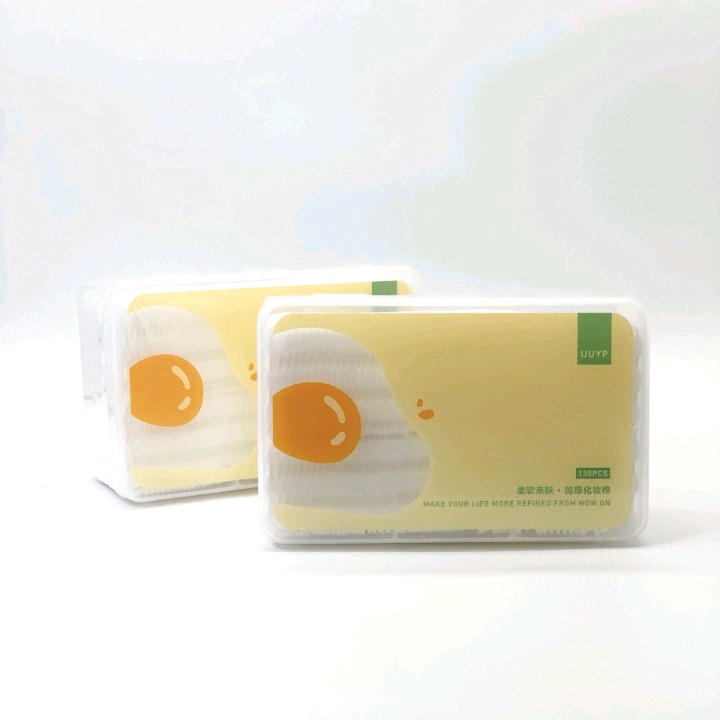 Youyou Yipin Weekend Garden Series UU-7302 Box Set Double-layer Cotton Pads 130 pieces Specification image