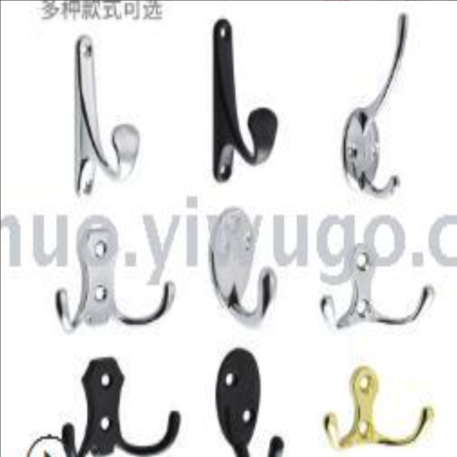 Simple hook black coat hook wall hanging wall single hook door behind creative coat hook