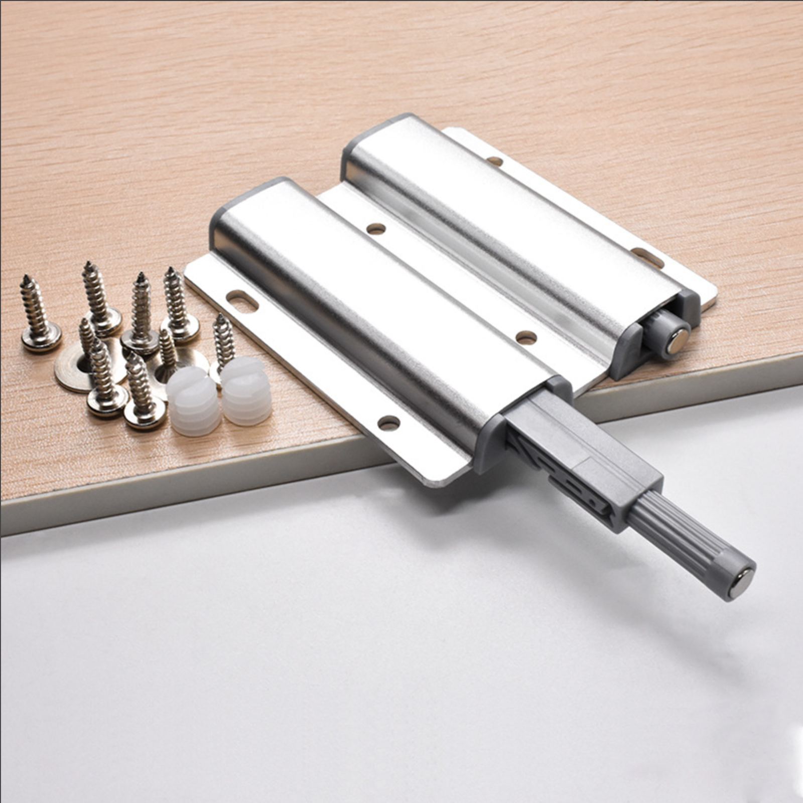 Touch bead rebounder cabinet door suction press self ejector Invisible door handle free spring aluminum shell double ejector rebounder