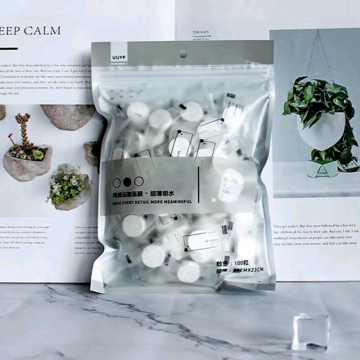 Compressed mask 100 capsules of moisturizing facial skin care disposable mask paper portable compressed mask capsules