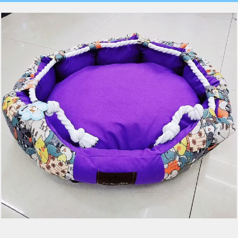Xinan 定制款宠物用品 狗狗窝笼绳结圆窝 猫咪窝猫狗垫 车载适用大型狗笼子 重量大小可定制 狗狗窝详情1